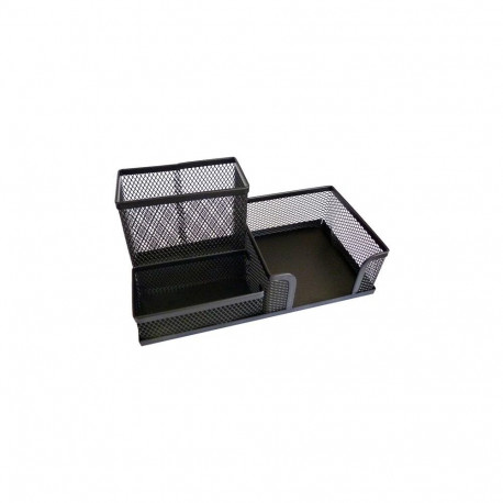 Pencil holder FORPUS, 3 compartments, black