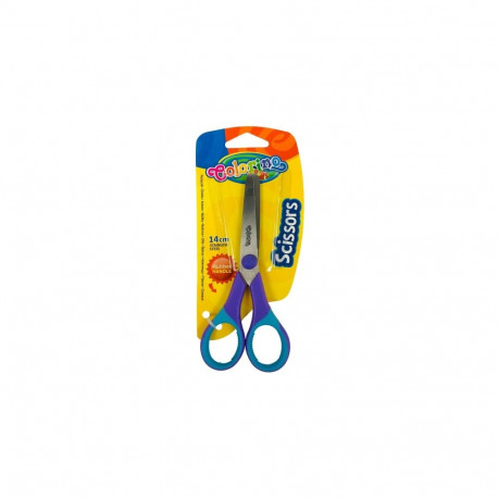 Colorino Kids Scissors 13.5 cm with rubber handle blister