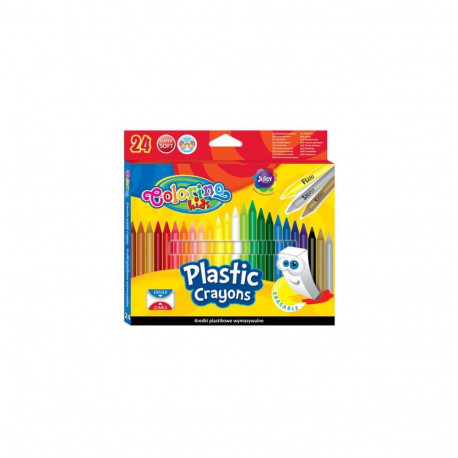 Colorino Kids Erasable Plastic Crayons 24 colours