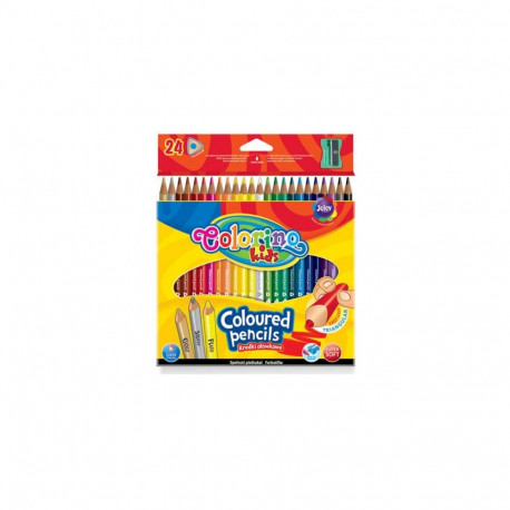 Colorino Kids Triangular coloured pencils 24 colours (with sharpener)