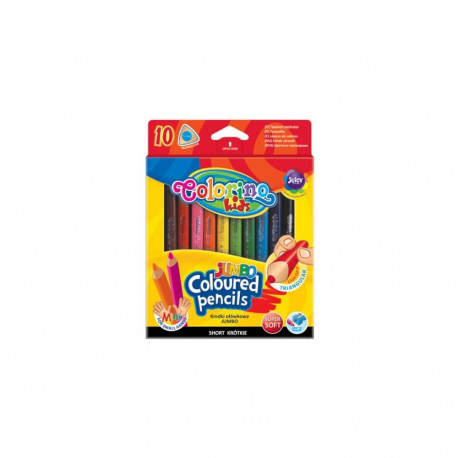 Colorino Kids JUMBO triangular coloured pencils 8.9 cm 10 colours