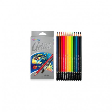 Colorino Artist Watercolour pencils 12 colours and brush
