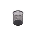 Pencil case Forpus, round, black, empty, perforated metal 1005-014