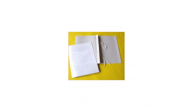 Folder SMLT, archival, A4 2cm, 300 g, with 2 laces, with print, white, cardboard