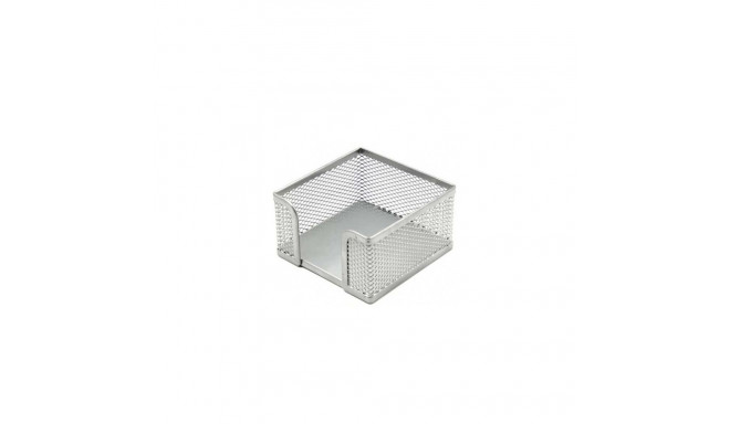 Note paper box Forpus, 9.5x9.5cm, silver, perforated metal 1005-007