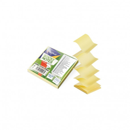 Stiky notes Forpus Office, Z tipo, 75x75mm, Yellow (100l)  0717-120