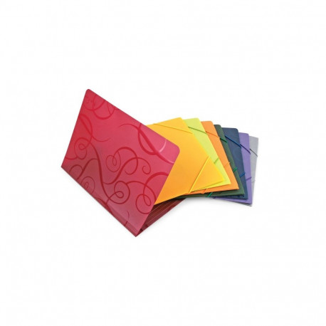 Folder with rubbers Forpus Barocco, A4, plastic, purple