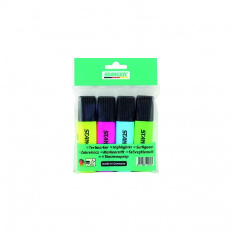 STANGER highlighter, 1-5 mm, set 4 pcs 180009000
