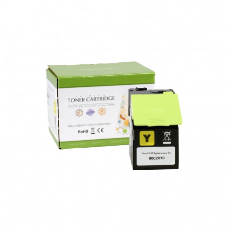 Static Control Toner Cartridge Yellow, Compatible with Lexmark 802HY (80C2HY0)