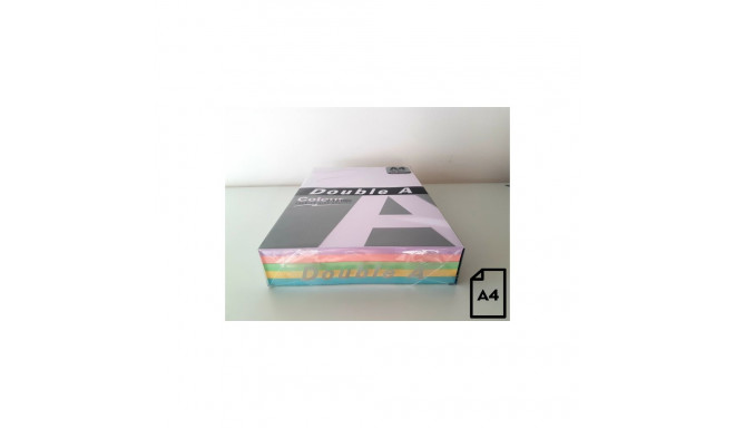 Colour paper Double A, 80g, A4, 500 sheets, Rainbow 3, 5 color