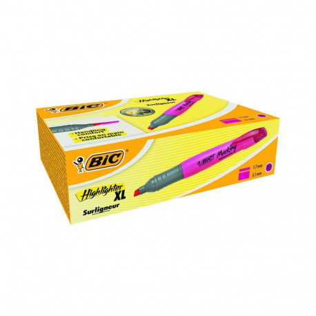 BIC Highlighter XL 2-5 mm, pink, Box 10 pcs. 247130