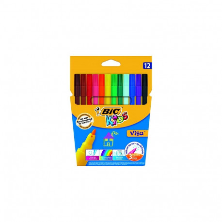BIC Felt tip pens KIDS VISA, 12 colours 002758