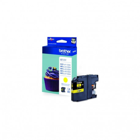Brother LC123 (LC123Y) Ink Cartridge, Yellow