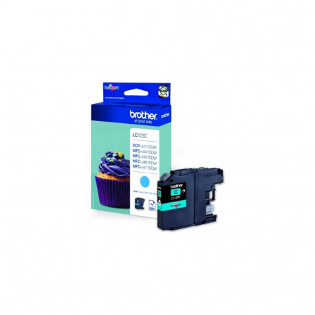 Brother LC123 (LC123C) Ink Cartridge, Cyan
