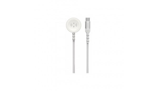 Swissten Braided Metal Magnetic Wireless Charger For Apple Watch USB-C 1.2m