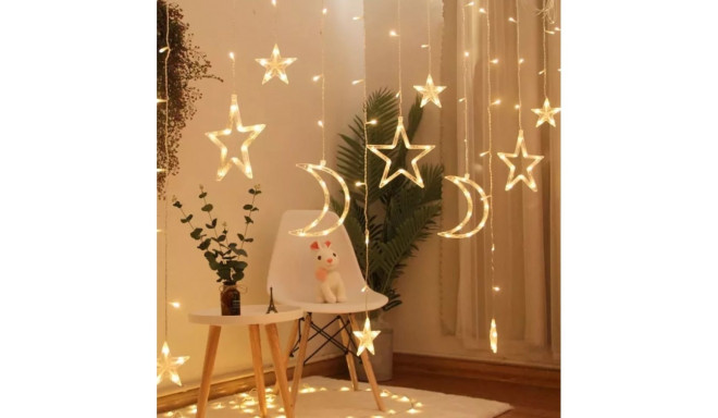 RoGer Lights Curtains Moon and Stars 138 LED Warm-cold 2.5m