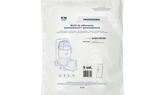 K&M KM-Q159.A NITEO TOOLS MICRO WVCS 0127-30 Bags for vacuum cleaner 5 pcs.