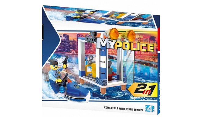 Blocki MyPolice Police station on water / KB0653 / Constructor with 57 parts / Age 6+