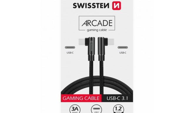 Swissten L Type Textile Universal Quick Charge 3.1 USB-C to USB-C Data and Charging Cable 1.2m