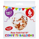 Õhupallid kuldsete konfettidega 6 tk Õhupallid kuldsete konfettidega 6 tk