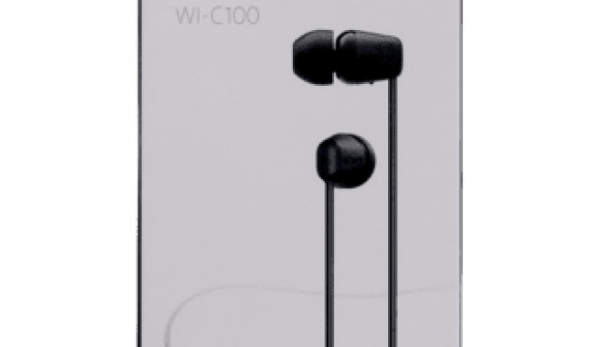 Sony Bluetooth kõrvaklapid WI-C100B kõrvasisesed, must