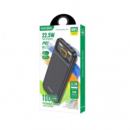 KAKUSIGA KSC-890 power bank 10000mAh | 2 x USB | 22.5W black