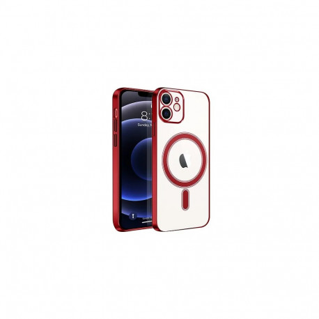 Fusion MagSafe Electroplate protect silicone case for Apple iPhone 14 Pro red