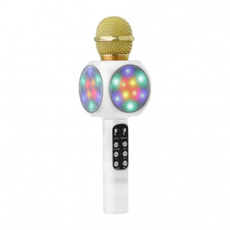 Goodbuy LED 360 karaoke microphone with speaker bluetooth | 5W | aux | voice modulator | USB | Micro