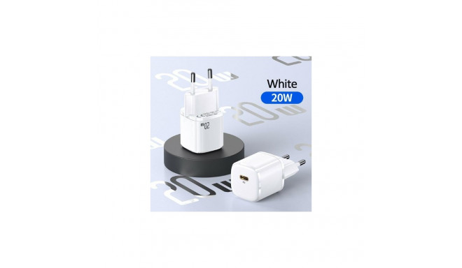 USAMS US-CC124 T36 telefonilaadija 20W valge