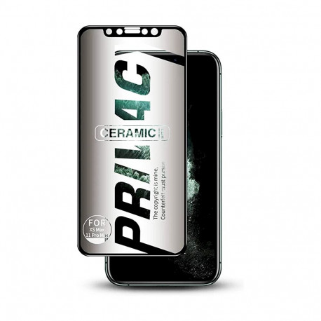 Fusion Matte Privacy Ceramic cover screen protector for Apple iPhone 14 black