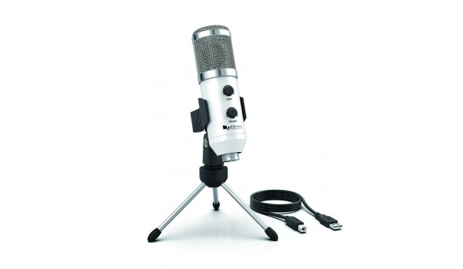 Fifine K056A microphone for gaming | podcasts | streams | tripod | white