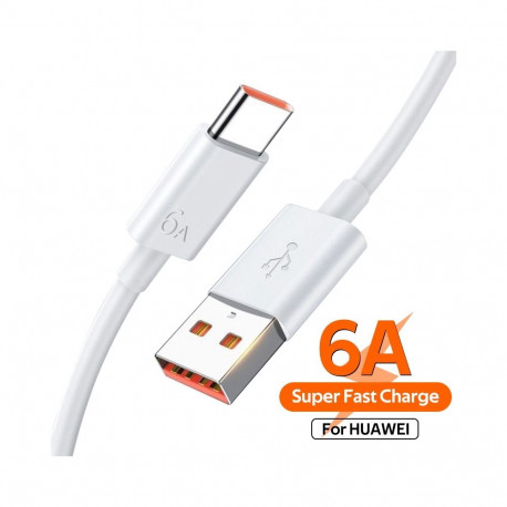 Huawei Super Charge 6A | 66W andmekaabel 1m valge (OEM)