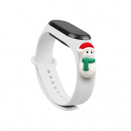 Fusion Xmas Snowman 1 for Xiaomi Mi Band 5 | Mi Band 6 white