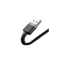 Baseus Cafule kaabel vastupidav nailonist punutud juhe USB | Lightning QC3.0 1.5A 2M must (CALKLF-CG