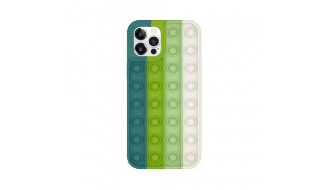 Fusion Pop it silikoonist ümbris Apple iPhone 12 | 12 Pro roheline - valge