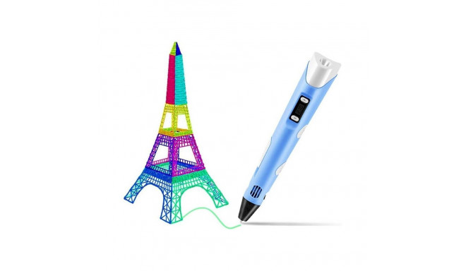 Fusion 3D printing pen for creating figures from PLA | ABS material (Ø 1.75mm) blue