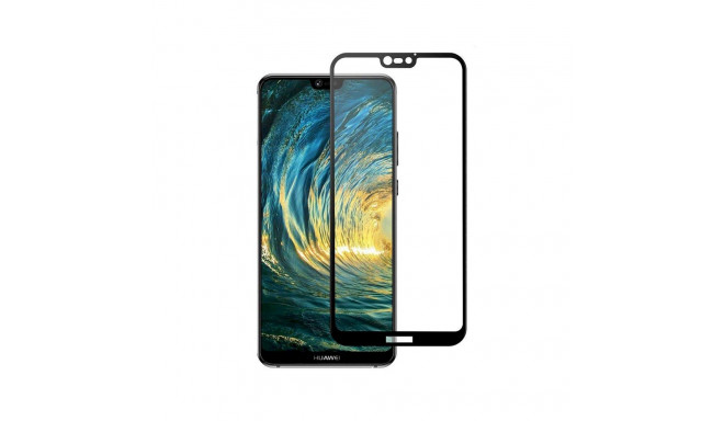 Fusion Full Glue 5D Tempered Glass Full Coveraged with Frame Huawei P20 Lite Black
