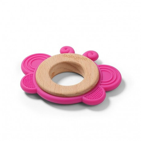 Wooden & silicone teether BUTTERFLY 1075/01