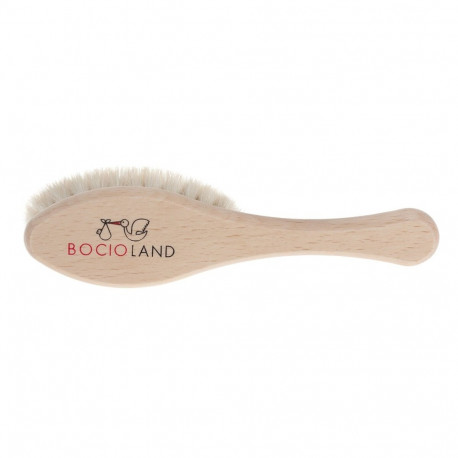 Wooden Ellipse Goat Hairbrush, BOC0533