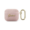 Guess Apple AirPods 3 cover Saffiano Script Metal Collection case Pink