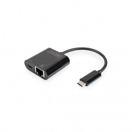 Digitus USB-Type-C Gigabit Ethernet Adapter + PD with power delivery function DN-3027 Black