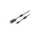 Digitus USB Type-C adapter cable, Type-C to HDMI A M/M, 2.0m, 4K/60Hz, 18GB, bl, gold