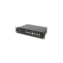 Digitus 16-port Gigabit Ethernet Switch DN-80115 10/100/1000 Mbps (RJ-45), Unmanaged, Rackmountable,