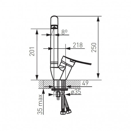 MIXER KITCHEN FERRO DECO BDC4A CHR
