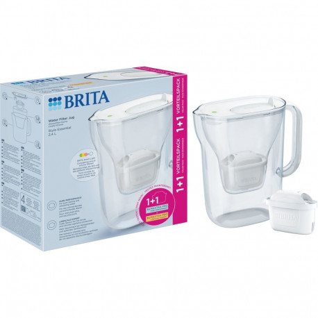 Brita veefilterkann Style Essential koos 1xMXPRO PP ja 1xMXPRO EK, valge