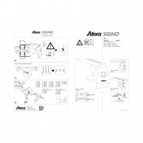Katuseraam alumiinium GOLF VII 5-ust 12-