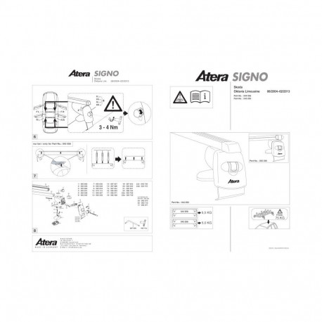 Katuseraam alumiinium OCTAVIA SED 04-13