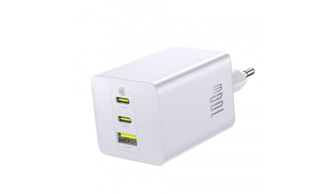 Baseus EnerFill FE11 2 x USB-C / USB-A 100W Wall Charger - White