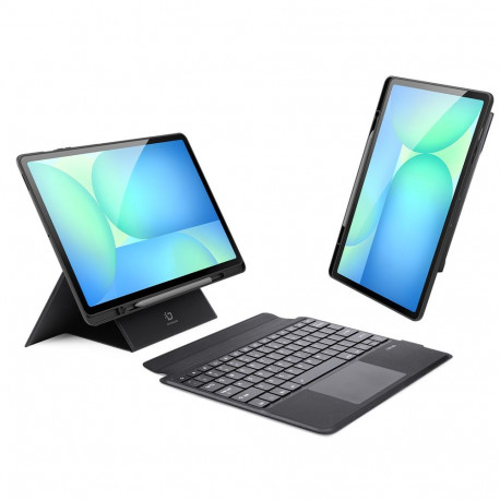 Dux Ducis (DK series) Keyboard Case for Samsung Tab S10 FE+ (Plus) with Backlight - Black