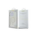 Guess IML Glitter Circle MagSafe Case for iPhone 16 Pro Max - Clear